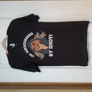Disney Lion King I'm surrounded by idiots black and white graphic tee shirt